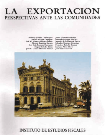 Portada del libro: EXPORTACION. PERSPECTIVAS ANTE LAS COMUNIDADES, LA (IV JORNADAS DE ESTUDIOS ADUANEROS)