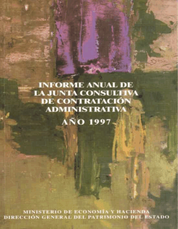 Portada del libro: INFORME ANUAL DE LA JUNTA CONSULTIVA DE CONTRATACION. AÑO 1997