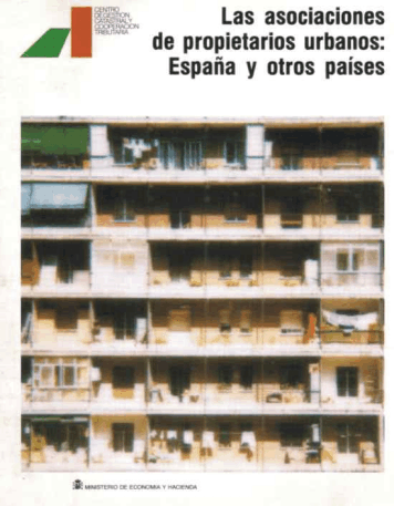 Portada del libro: ASOCIACIONES  PROPIETARIOS URBANOS: ESPAÑA Y OTROS PAISES
