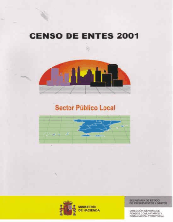 Portada del libro: CENSO DE ENTES 2001 SECTOR PUBLICO LOCAL